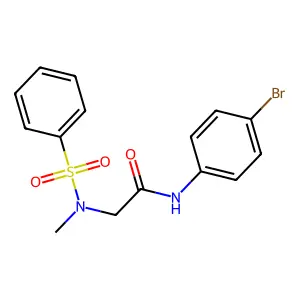2-[benzenesulfonyl(methyl)amino]-N-(4-bromophenyl)acetamide structure