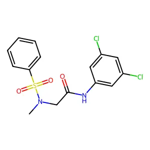 2-[benzenesulfonyl(methyl)amino]-N-(3,5-dichlorophenyl)acetamide structure