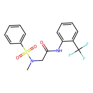 2-[benzenesulfonyl(methyl)amino]-N-[2-(trifluoromethyl)phenyl]acetamide structure
