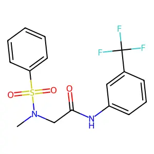 2-[benzenesulfonyl(methyl)amino]-N-[3-(trifluoromethyl)phenyl]acetamide structure