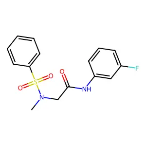 2-[benzenesulfonyl(methyl)amino]-N-(3-fluorophenyl)acetamide structure