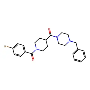 (4-Benzylpiperazin-1-yl)-[1-(4-bromobenzoyl)piperidin-4-yl]methanone structure