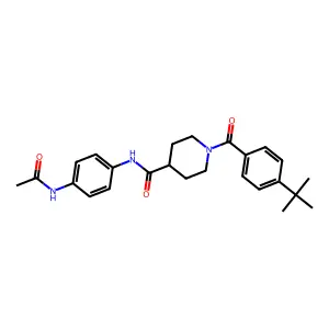 N-(4-acetamidophenyl)-1-(4-tert-butylbenzoyl)piperidine-4-carboxamide structure