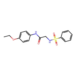 2-(benzenesulfonamido)-N-(4-ethoxyphenyl)acetamide structure