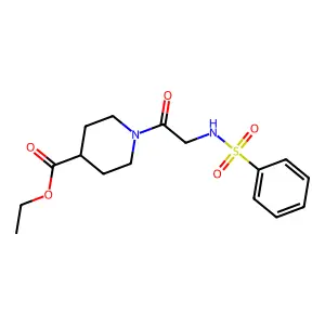 Ethyl 1-{[(phenylsulfonyl)amino]acetyl}-4-piperidinecarboxylate structure