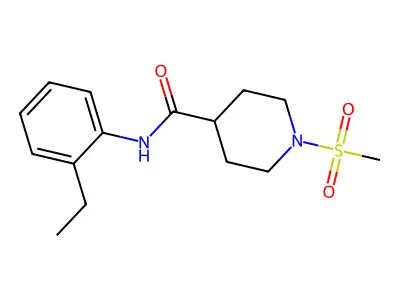 N-(2-ethylphenyl)-1-(methylsulfonyl)-4-piperidinecarboxamide structure