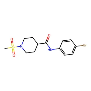 N-(4-bromophenyl)-1-(methylsulfonyl)-4-piperidinecarboxamide structure