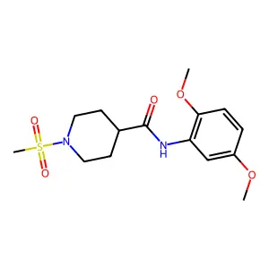 N-(2,5-dimethoxyphenyl)-1-(methylsulfonyl)-4-piperidinecarboxamide structure
