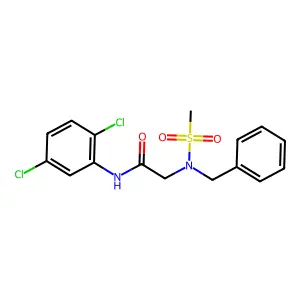 2-[benzyl(methylsulfonyl)amino]-N-(2,5-dichlorophenyl)acetamide structure
