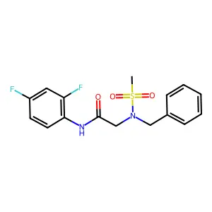 2-[benzyl(methylsulfonyl)amino]-N-(2,4-difluorophenyl)acetamide structure