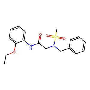 2-[benzyl(methylsulfonyl)amino]-N-(2-ethoxyphenyl)acetamide structure