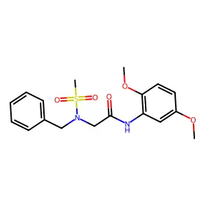 2-[benzyl(methylsulfonyl)amino]-N-(2,5-dimethoxyphenyl)acetamide structure