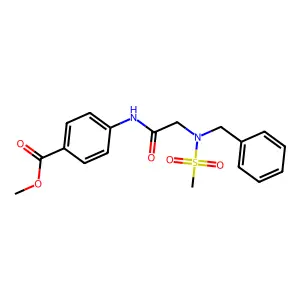 methyl 4-{[N-benzyl-N-(methylsulfonyl)glycyl]amino}benzoate structure