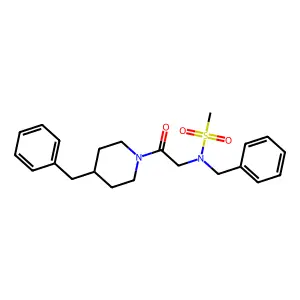 N-benzyl-N-[2-(4-benzylpiperidin-1-yl)-2-oxoethyl]methanesulfonamide structure
