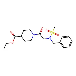 ethyl 1-[N-benzyl-N-(methylsulfonyl)glycyl]-4-piperidinecarboxylate structure