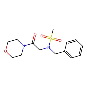 N-benzyl-N-[2-(morpholin-4-yl)-2-oxoethyl]methanesulfonamide structure