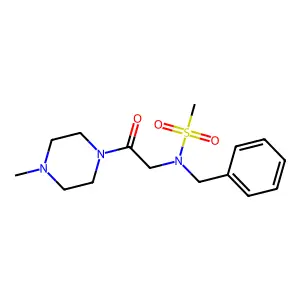 N-benzyl-N-[2-(4-methylpiperazin-1-yl)-2-oxoethyl]methanesulfonamide structure