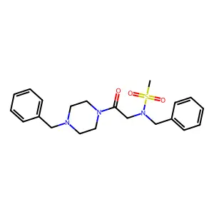 N-benzyl-N-[2-(4-benzylpiperazin-1-yl)-2-oxoethyl]methanesulfonamide structure