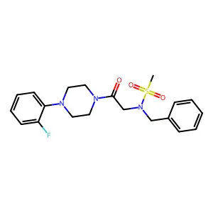 N-benzyl-N-{2-[4-(2-fluorophenyl)piperazin-1-yl]-2-oxoethyl}methanesulfonamide structure