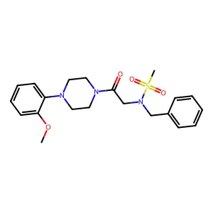 N-benzyl-N-[2-[4-(2-methoxyphenyl)piperazin-1-yl]-2-oxoethyl]methanesulfonamide structure