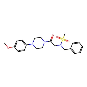 N-benzyl-N-[2-[4-(4-methoxyphenyl)piperazin-1-yl]-2-oxoethyl]methanesulfonamide structure