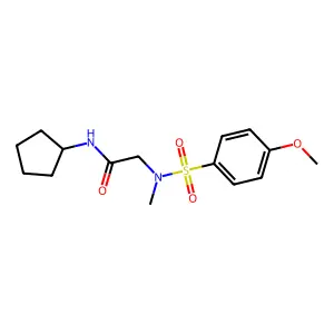 N-cyclopentyl-2-[(4-methoxyphenyl)sulfonyl-methylamino]acetamide structure