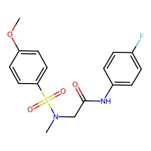 N-(4-fluorophenyl)-2-[[(4-methoxyphenyl)sulfonyl](methyl)amino]acetamide structure