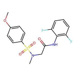 N-(2,6-difluorophenyl)-2-[(4-methoxyphenyl)sulfonyl-methylamino]acetamide structure