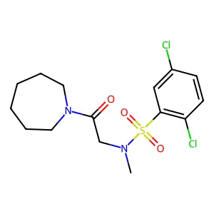 N-[2-(azepan-1-yl)-2-oxoethyl]-2,5-dichloro-N-methylbenzenesulfonamide structure