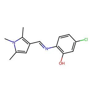 5-Chloro-2-(((1,2,5-trimethyl-1H-pyrrol-3-yl)methylene)amino)phenol structure