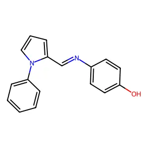 4-(((1-Phenyl-1H-pyrrol-2-yl)methylene)amino)phenol structure