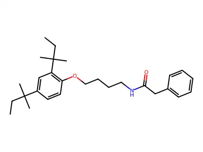 N-[4-[2,4-bis(2-methylbutan-2-yl)phenoxy]butyl]-2-phenylacetamide structure