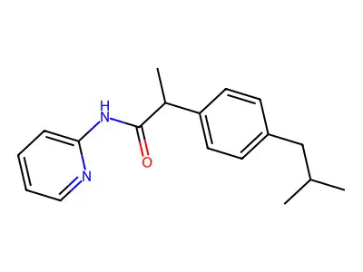 2-(4-isobutylphenyl)-N-(2-pyridinyl)propanamide structure