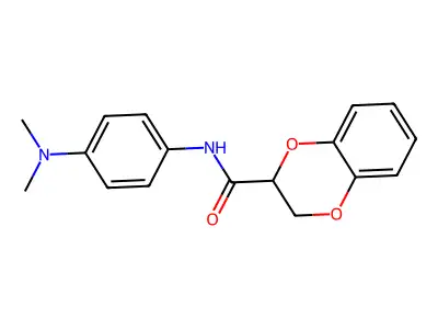 N-[4-(Dimethylamino)phenyl]-2,3-dihydro-1,4-benzodioxine-3-carboxamide structure