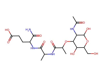 L-alpha-Glutamine, N-(N-acetylmuramoyl)-L-alanyl- structure