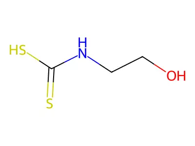 Carbamodithioic acid, (2-hydroxyethyl)- structure