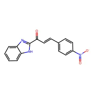 2-Propen-1-one, 1-(1H-benzimidazol-2-yl)-3-(4-nitrophenyl)- structure