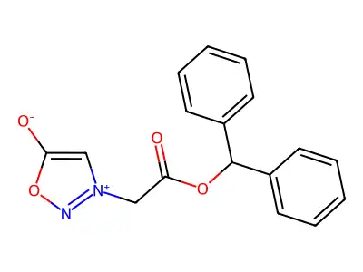 N-Carboxymethylsydnone benzhydryl ester structure