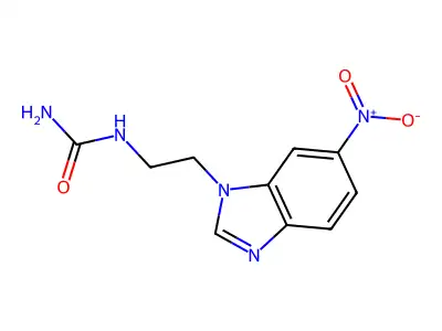 Urea, 1-(2-(1-benzimidazolyl)ethyl)-6-nitro- structure