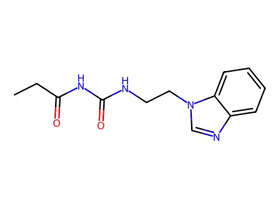 Urea, 1-(2-(1-benzimidazolyl)ethyl)-3-propionyl- structure