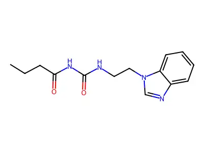 Urea, 1-(2-(1-benzimidazolyl)ethyl)-3-butyryl- structure