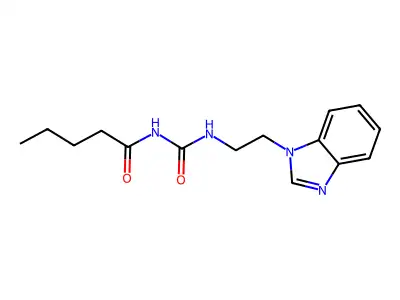 Urea, 1-(2-(1-benzimidazolyl)ethyl)-3-valeryl- structure