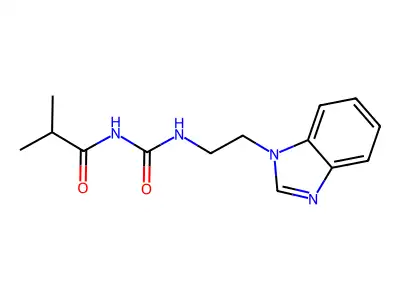 Urea, 1-(2-(1-benzimidazolyl)ethyl)-3-isobutyryl- structure