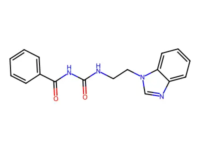 Urea, 1-(2-(1-benzimidazolyl)ethyl)-3-benzoyl- structure
