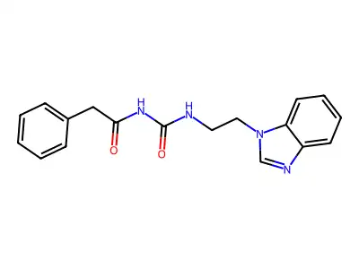 Benzeneacetamide, N-(((2-(1H-benzimidazol-1-yl)ethyl)amino)carbonyl)- structure