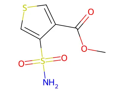 3-Thiophenecarboxylic acid, 4-(aminosulfonyl)-, methyl ester structure