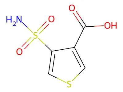 3-Thiophenecarboxylic acid, 4-(aminosulfonyl)- structure