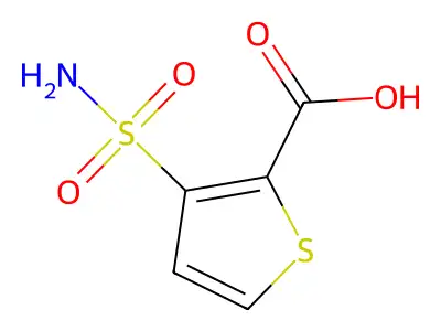 2-Thiophenecarboxylic acid, 3-(aminosulfonyl)- structure