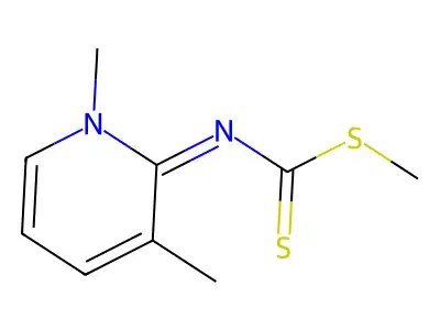 methyl N-(1,3-dimethyl-2-pyridinylidene)carbamodithioate structure