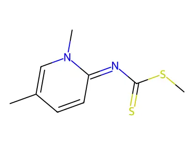 methyl N-(1,5-dimethyl-2-pyridinylidene)carbamodithioate structure
